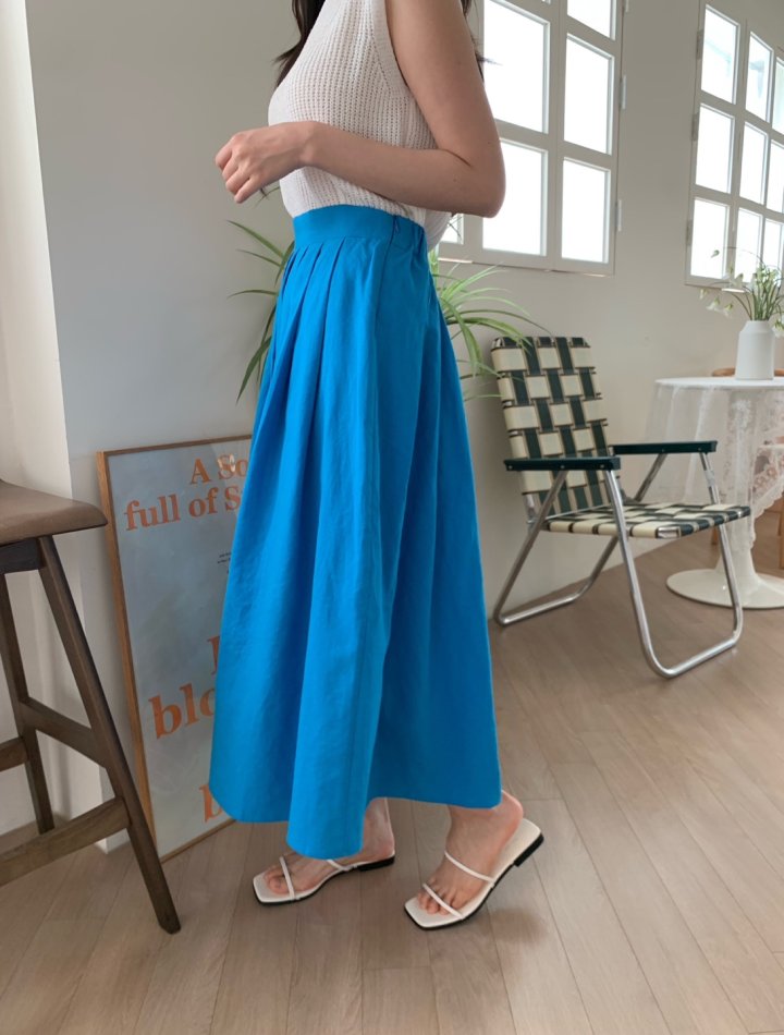 Allu - Korean Women Fashion - #shopsmall - Linen Pleated Hull Skirt