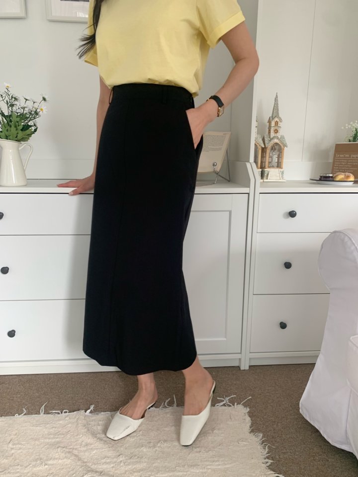 Allu - Korean Women Fashion - #thatsdarling - Bibi Long Span Skirt - 7