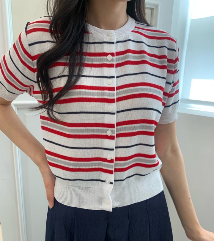 Allu - Korean Women Fashion - #thelittlethings - Multi Stripe Cardigan - 12