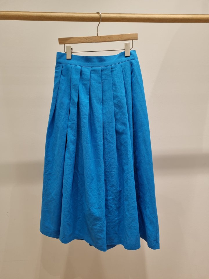 Allu - Korean Women Fashion - #vintageinspired - Linen Pleated Hull Skirt - 5