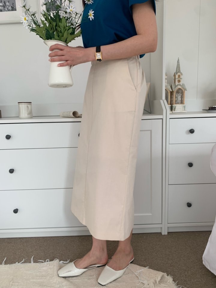 Allu - Korean Women Fashion - #vintagekidsstyle - Bibi Long Span Skirt - 2