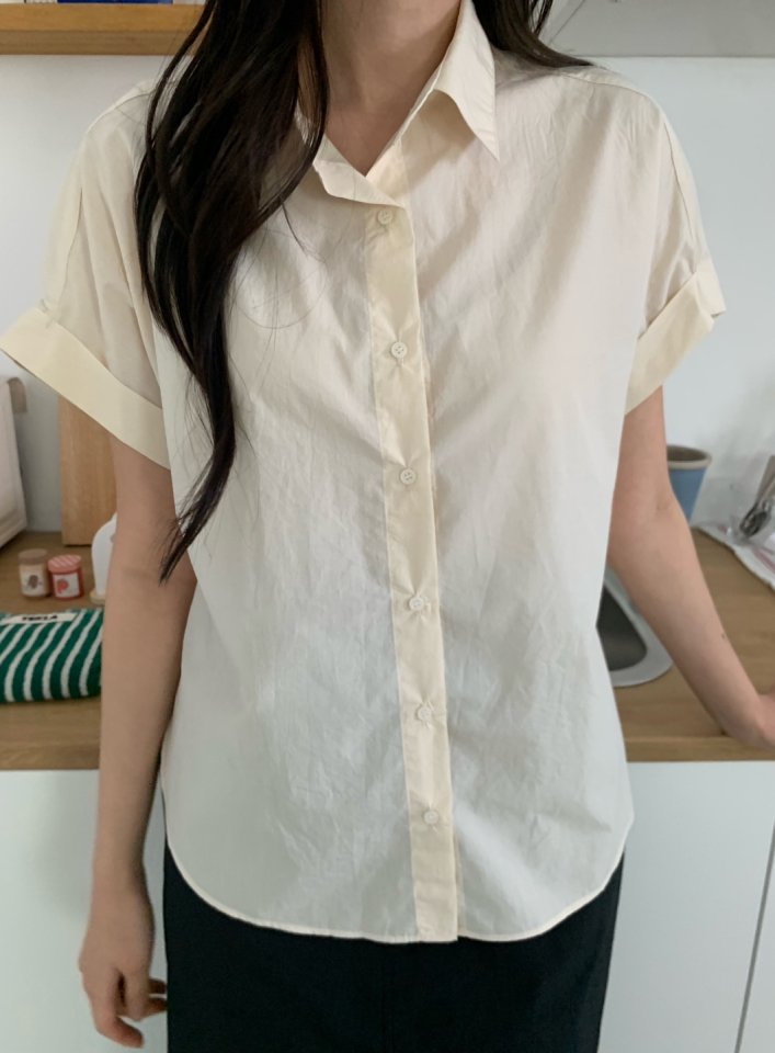 Allu - Korean Women Fashion - #vintagekidsstyle - Roll-Up Shirt - 9