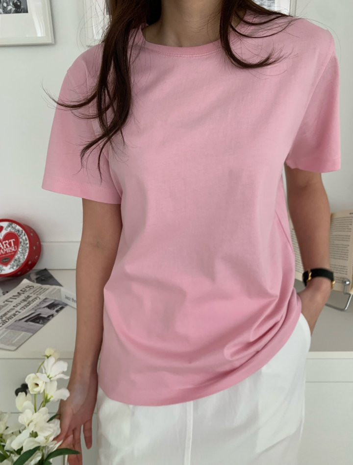 Allu - Korean Women Fashion - #womensfashion - Lip Silket Short Sleeve Tee - 3