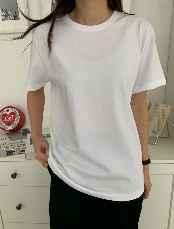 Allu - Korean Women Fashion - #womensfashion - Lip Silket Short Sleeve Tee - 9