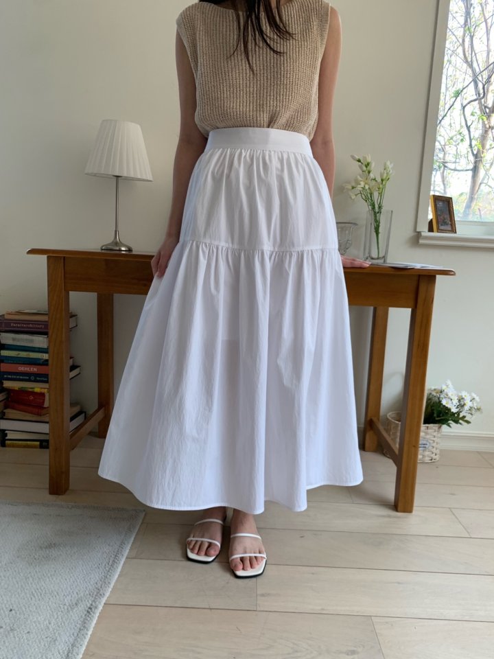 Allu - Korean Women Fashion - #womensfashion - Cotton Shirring Skirt