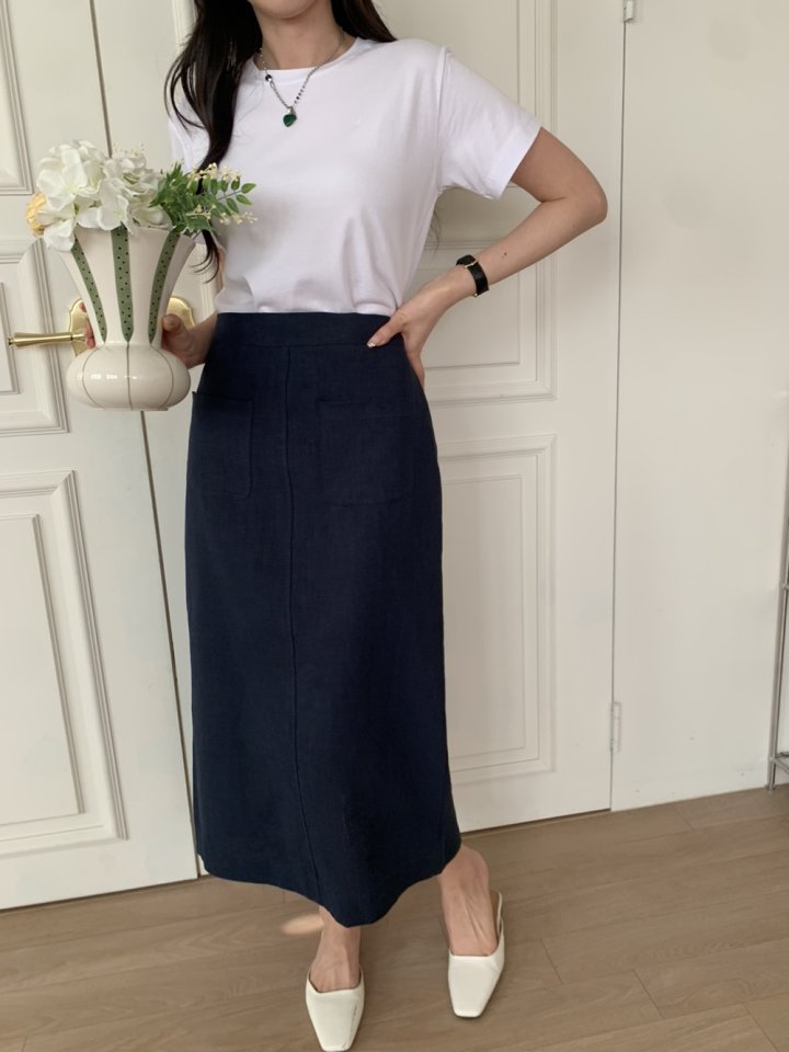 Allu - Korean Women Fashion - #womensfashion - Linen Pocket Skirt - 10