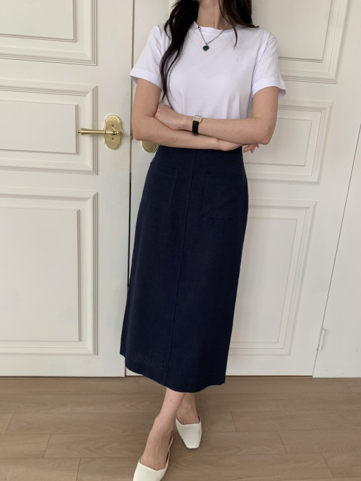 Allu - Korean Women Fashion - #womensfashion - Linen Pocket Skirt - 12