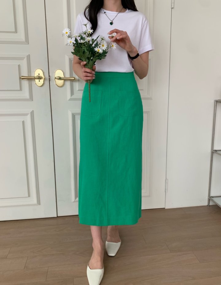 Allu - Korean Women Fashion - #momslook - Linen Pocket Skirt - 4