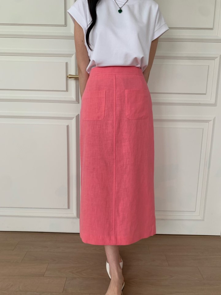 Allu - Korean Women Fashion - #womensfashion - Linen Pocket Skirt - 9