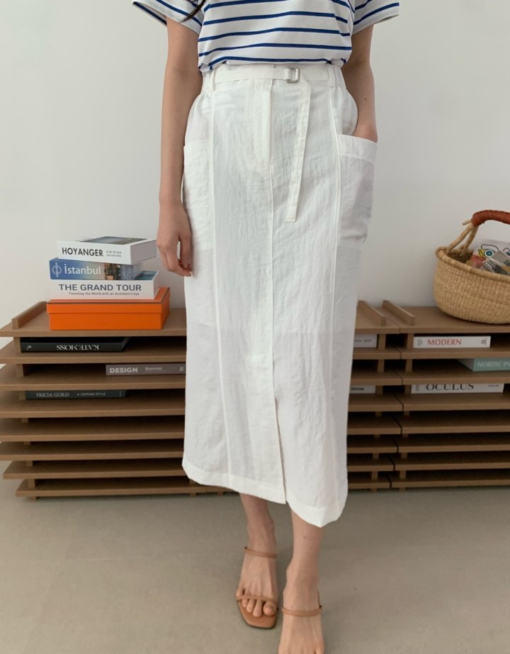 Allu - Korean Women Fashion - #womensfashion - Belt Pocket Skirt - 6