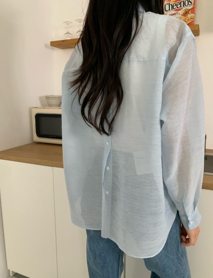 Allu - Korean Women Fashion - #womensfashion - Shy Back Button Shirt - 10