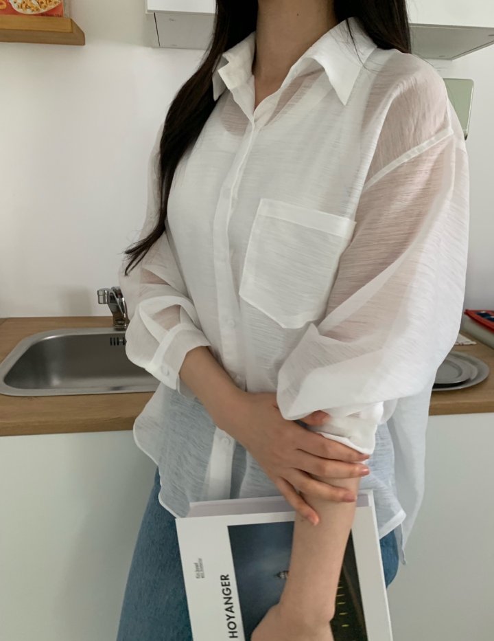 Allu - Korean Women Fashion - #momslook - Shy Back Button Shirt - 4
