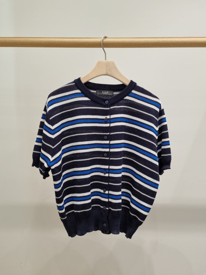 Allu - Korean Women Fashion - #momslook - Multi Stripe Cardigan - 4