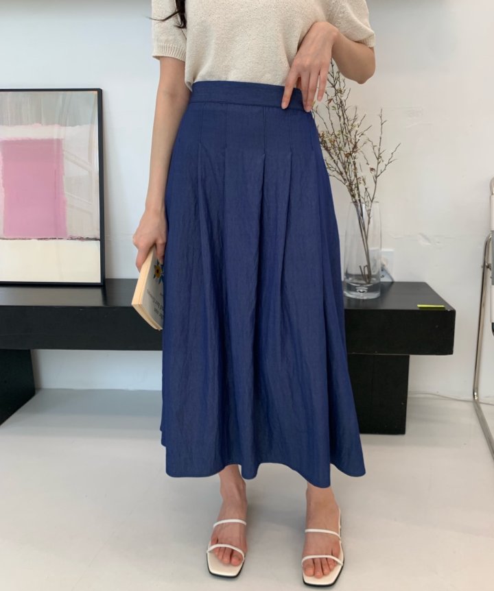 Allu - Korean Women Fashion - #womensfashion - Summer Denim Hull Skirt - 5