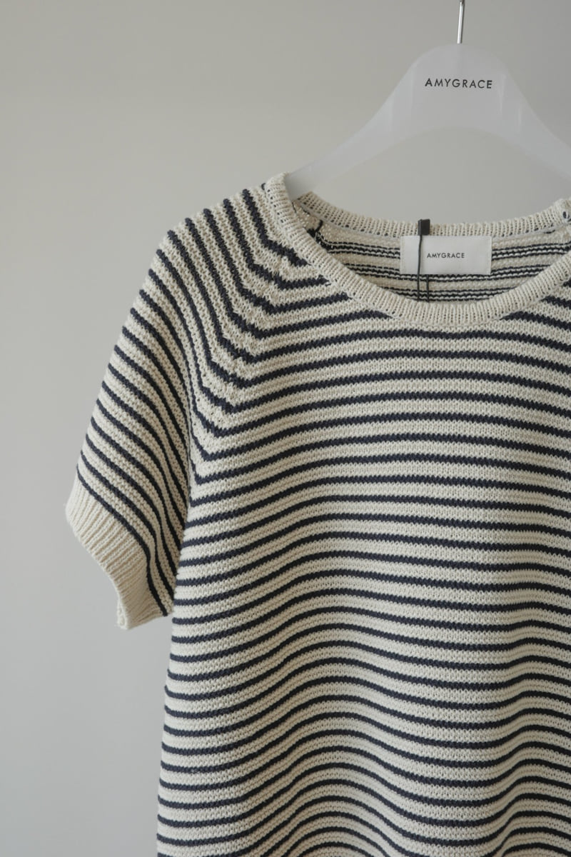 Amygrace - Korean Women Fashion - #momslook - Village Stripe Knit - 9