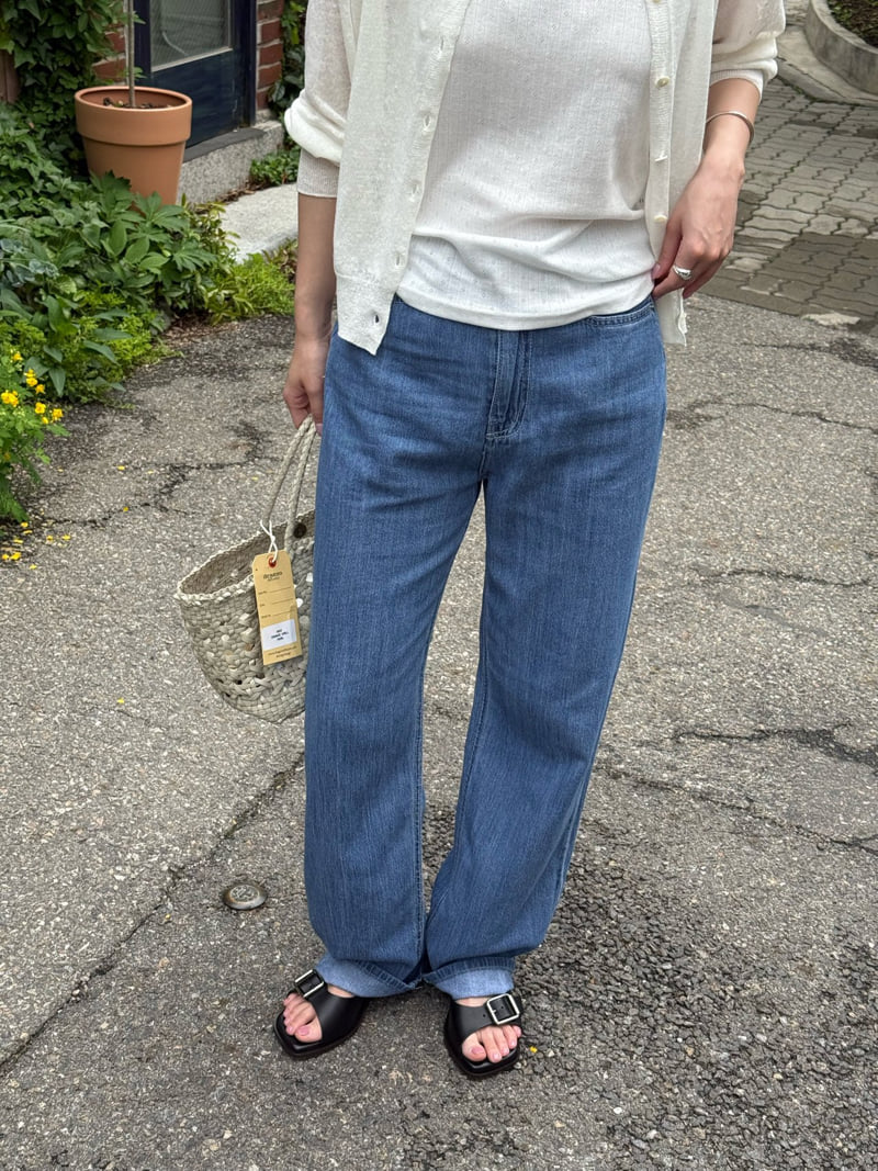 Amygrace - Korean Women Fashion - #womensfashion - Water Summer Denim Pants - 4