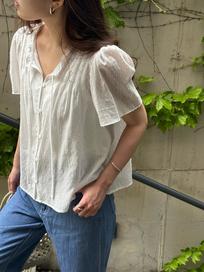 Amygrace - Korean Women Fashion - #momslook - Cecile Lace Pintuck Blouse - 7