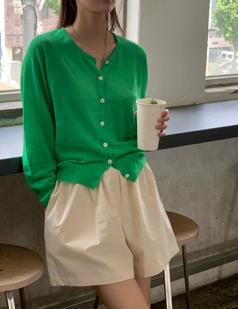 Amygrace - Korean Women Fashion - #momslook - Linen Summer Cardigan - 2