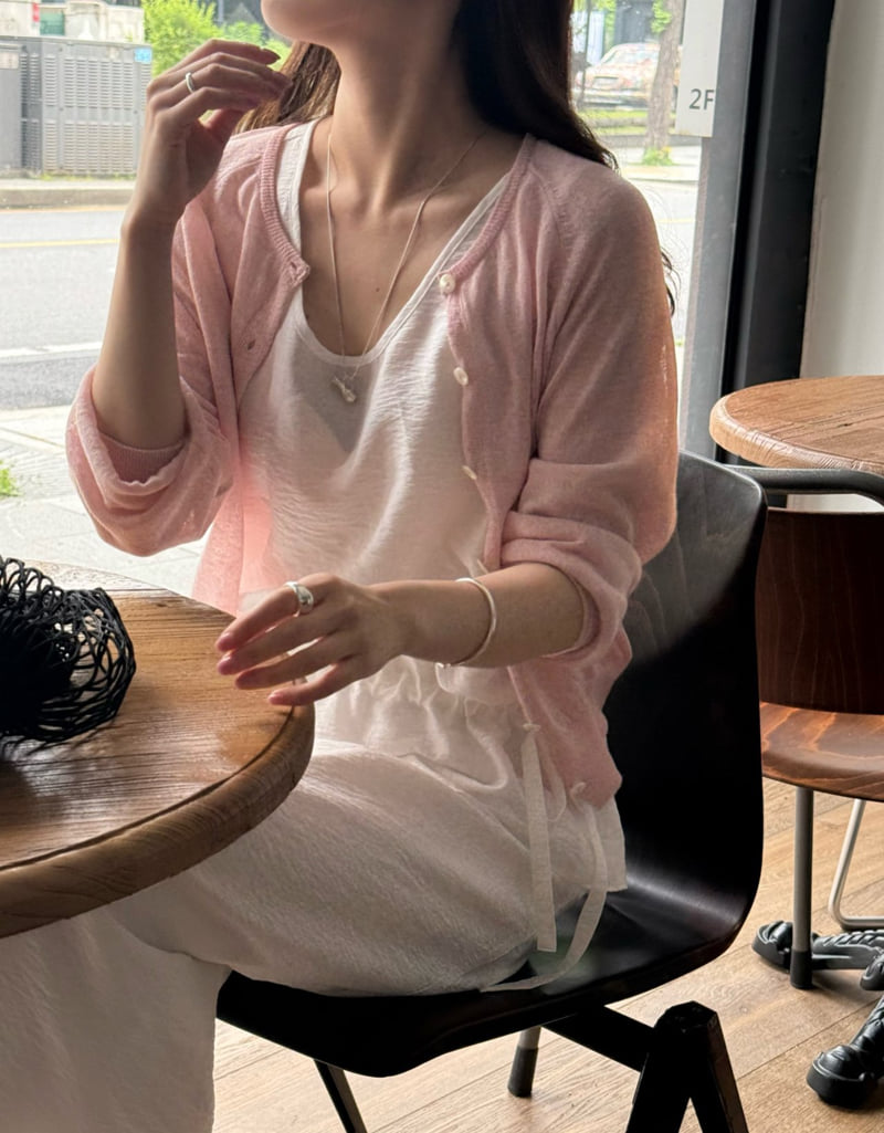 Amygrace - Korean Women Fashion - #momslook - Linen Summer Cardigan - 6
