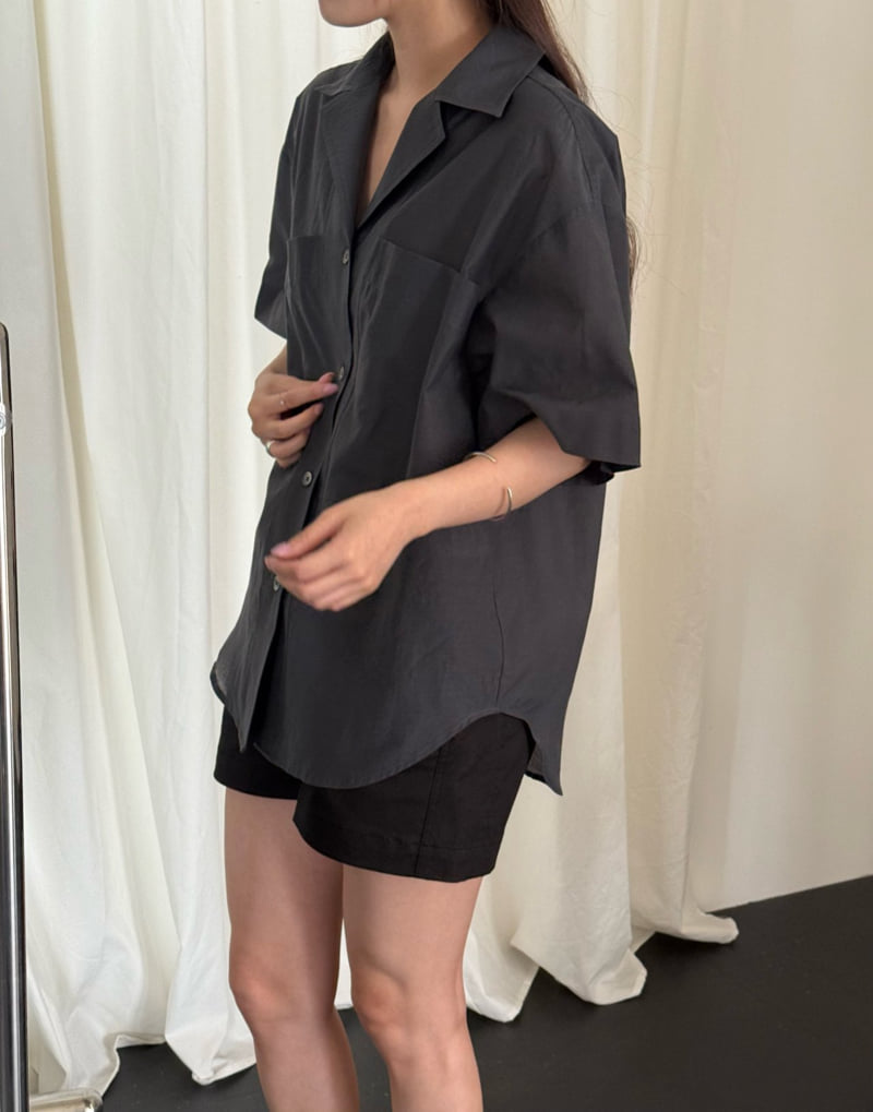 Amygrace - Korean Women Fashion - #momslook - Note Short Sleeve Jacket Blouse - 3