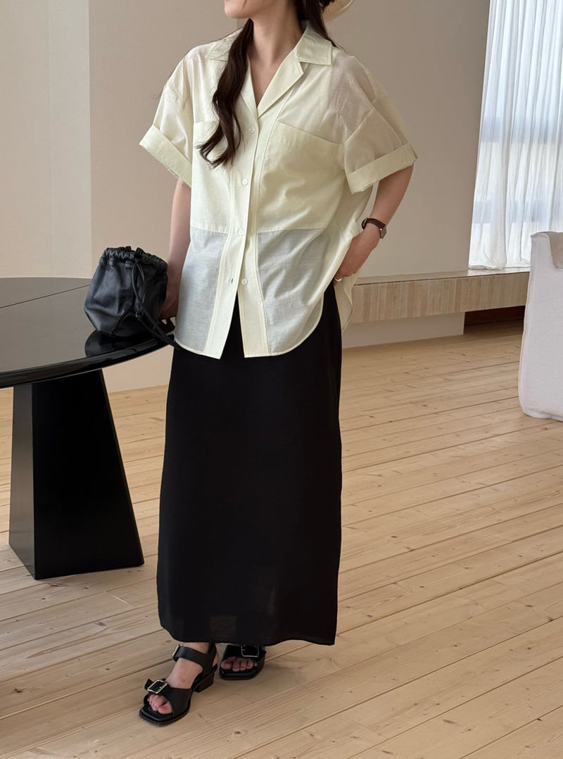 Amygrace - Korean Women Fashion - #momslook - Wood Maxi Banding Skirt - 4