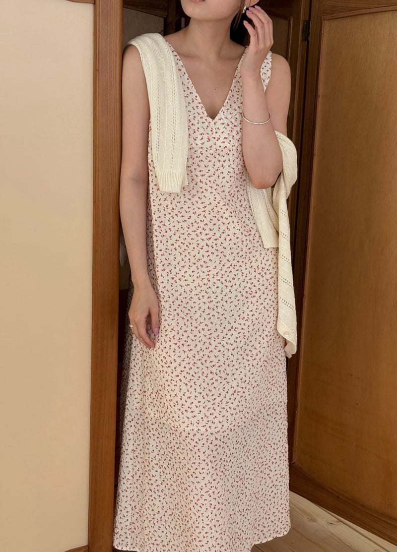 Amygrace - Korean Women Fashion - #momslook - Floral Slip One-piece - 8