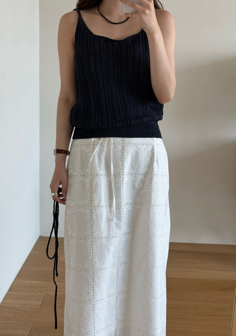 Amygrace - Korean Women Fashion - #momslook - Marceau Lacy Knit Sleeveless - 10