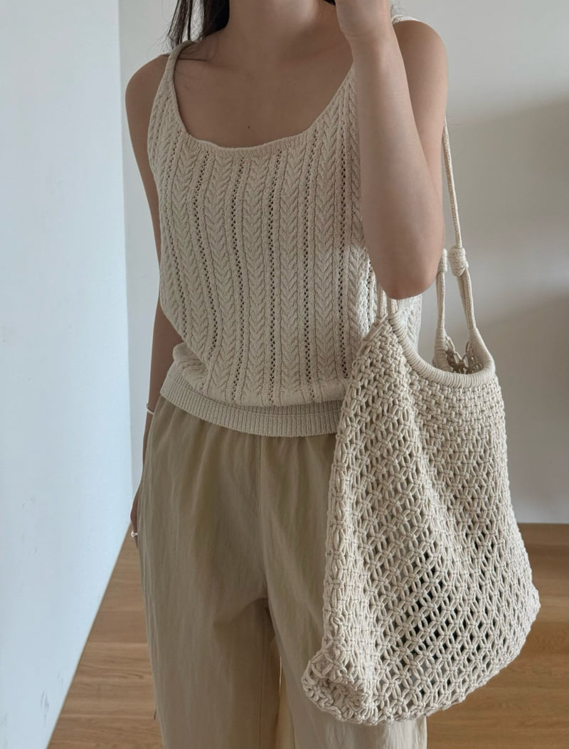 Amygrace - Korean Women Fashion - #momslook - Marceau Lacy Knit Sleeveless - 12