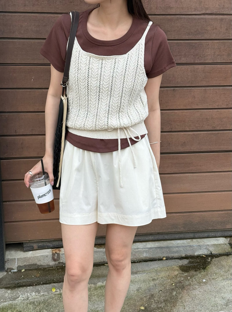 Amygrace - Korean Women Fashion - #momslook - Marceau Lacy Knit Sleeveless - 6