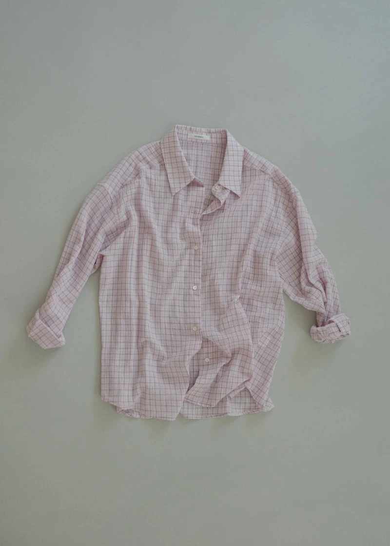 Amygrace - Korean Women Fashion - #momslook - Tassel Check Shirt - 5