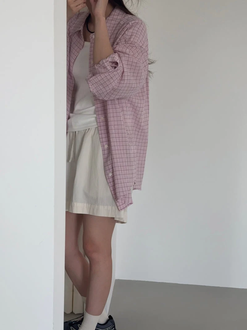 Amygrace - Korean Women Fashion - #momslook - Tassel Check Shirt - 7