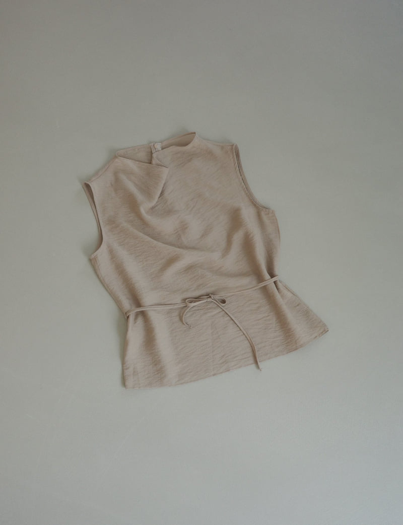 Amygrace - Korean Women Fashion - #momslook - Silk High-neck Sleeveless Blouse - 8