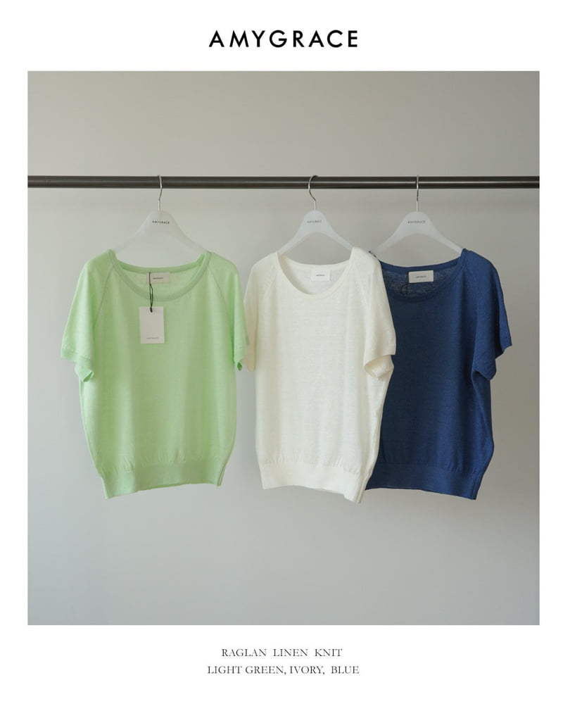 Amygrace - Korean Women Fashion - #momslook - Raglan Linen Knit
