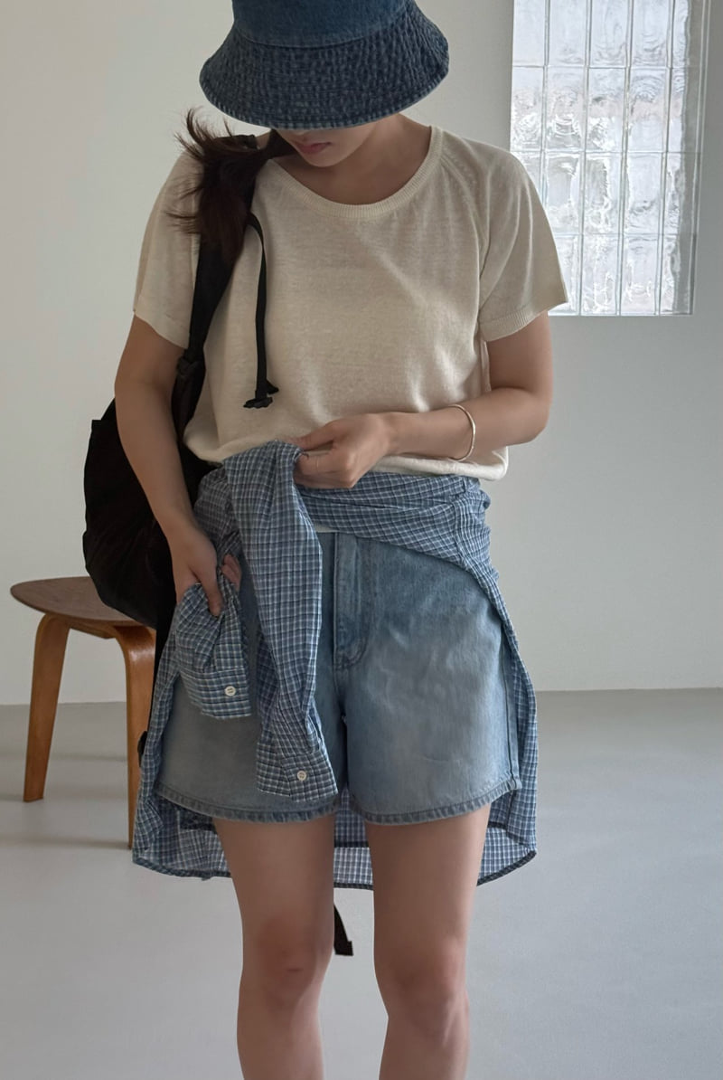Amygrace - Korean Women Fashion - #momslook - Raglan Linen Knit - 7