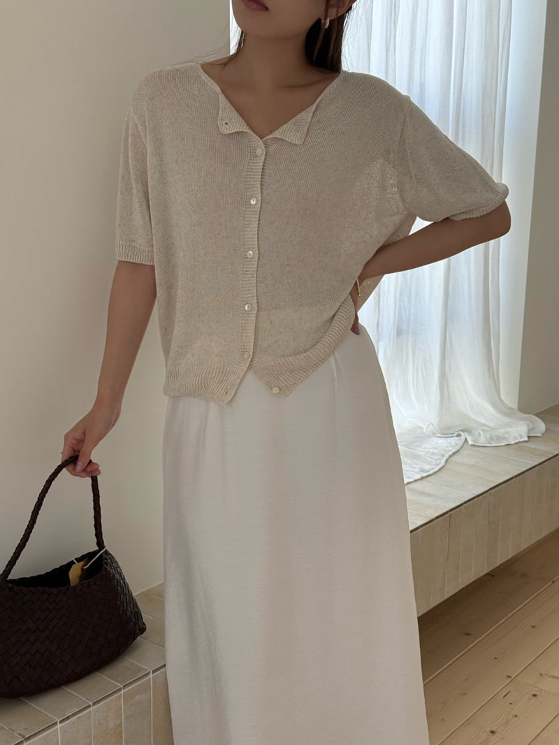 Amygrace - Korean Women Fashion - #pursuepretty - Oatmeal Short Sleeve Cardigan - 9
