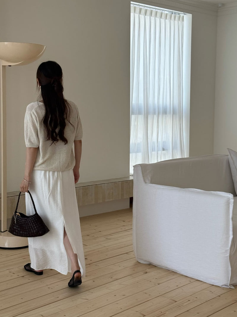 Amygrace - Korean Women Fashion - #pursuepretty - Wood Maxi Banding Skirt - 8