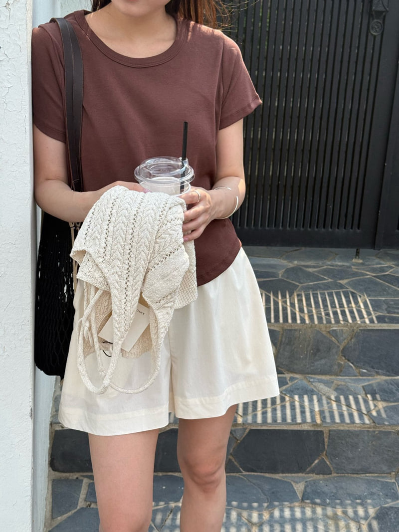 Amygrace - Korean Women Fashion - #pursuepretty - Envy U-neck Short Sleeve Tee - 3