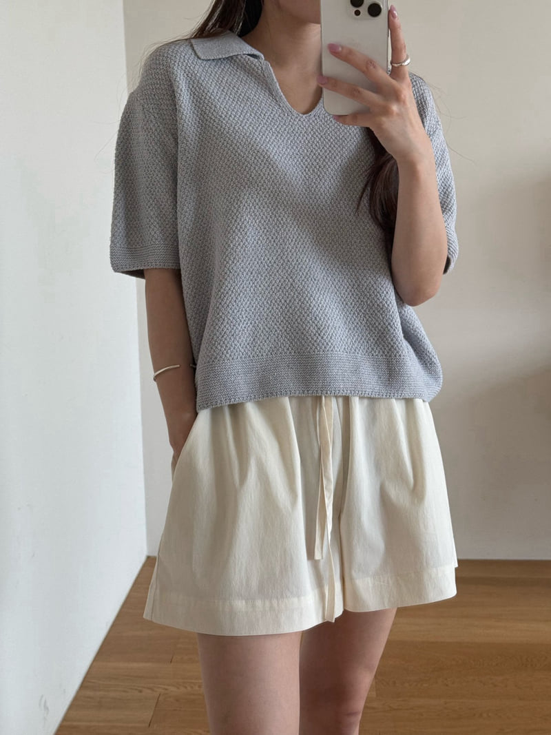 Amygrace - Korean Women Fashion - #restrostyle - Sevia Paper Collar Knit - 5