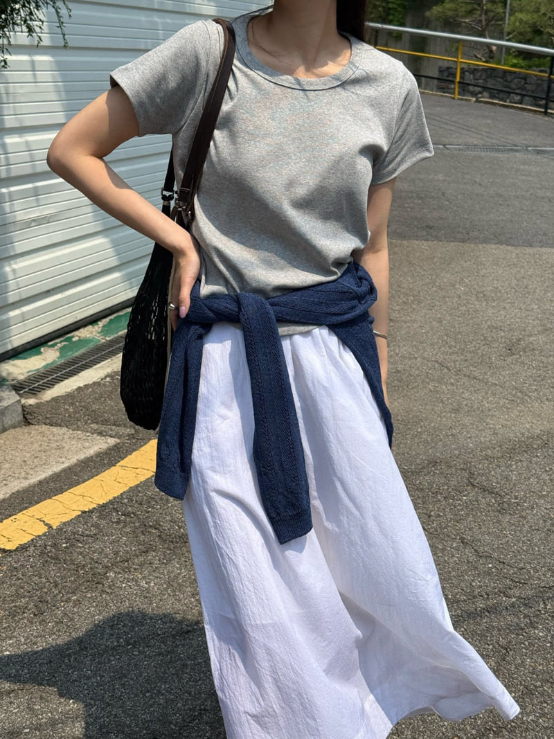 Amygrace - Korean Women Fashion - #pursuepretty - Envy U-neck Short Sleeve Tee - 4