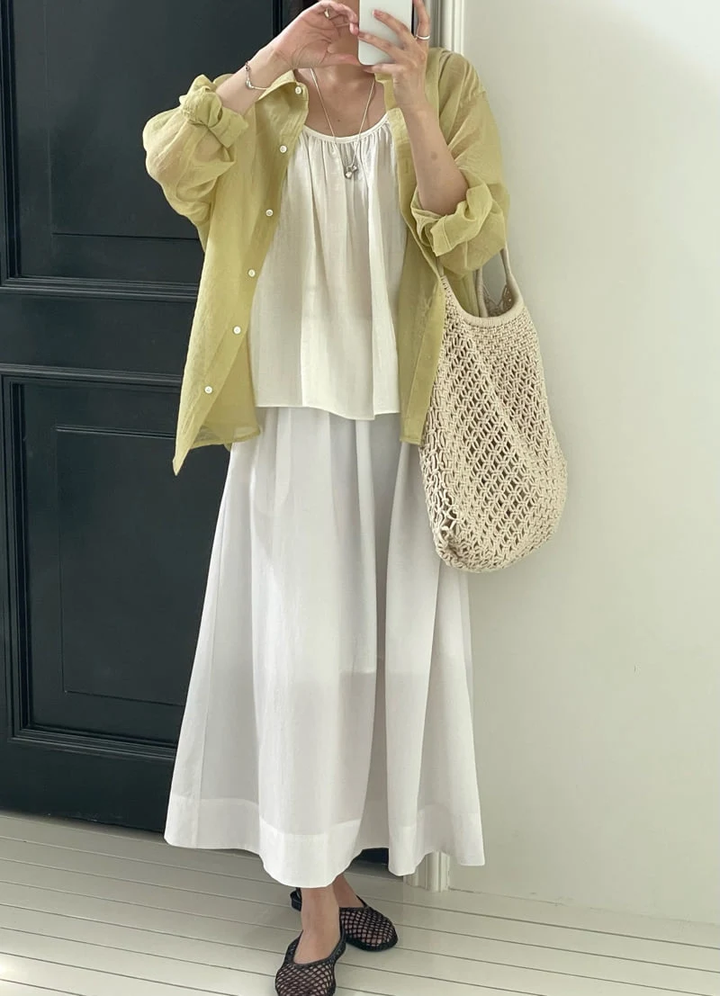Amygrace - Korean Women Fashion - #romanticstyle - Flowy Tencel Skirt - 5