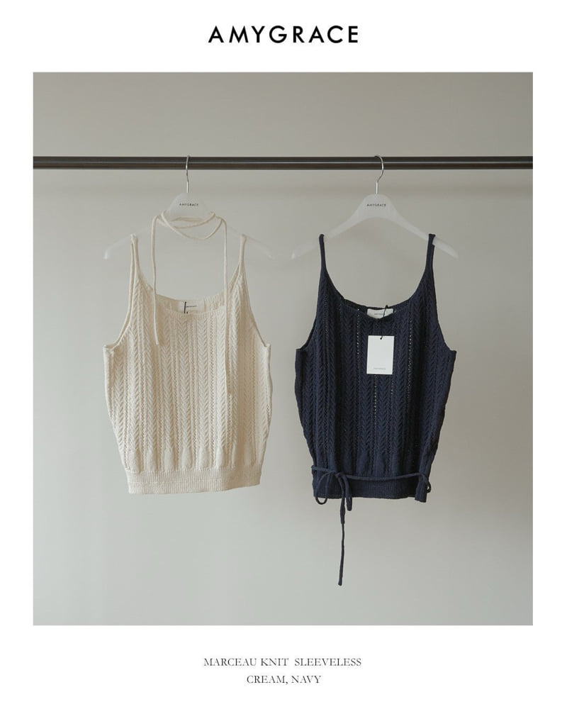 Amygrace - Korean Women Fashion - #shopsmall - Marceau Lacy Knit Sleeveless