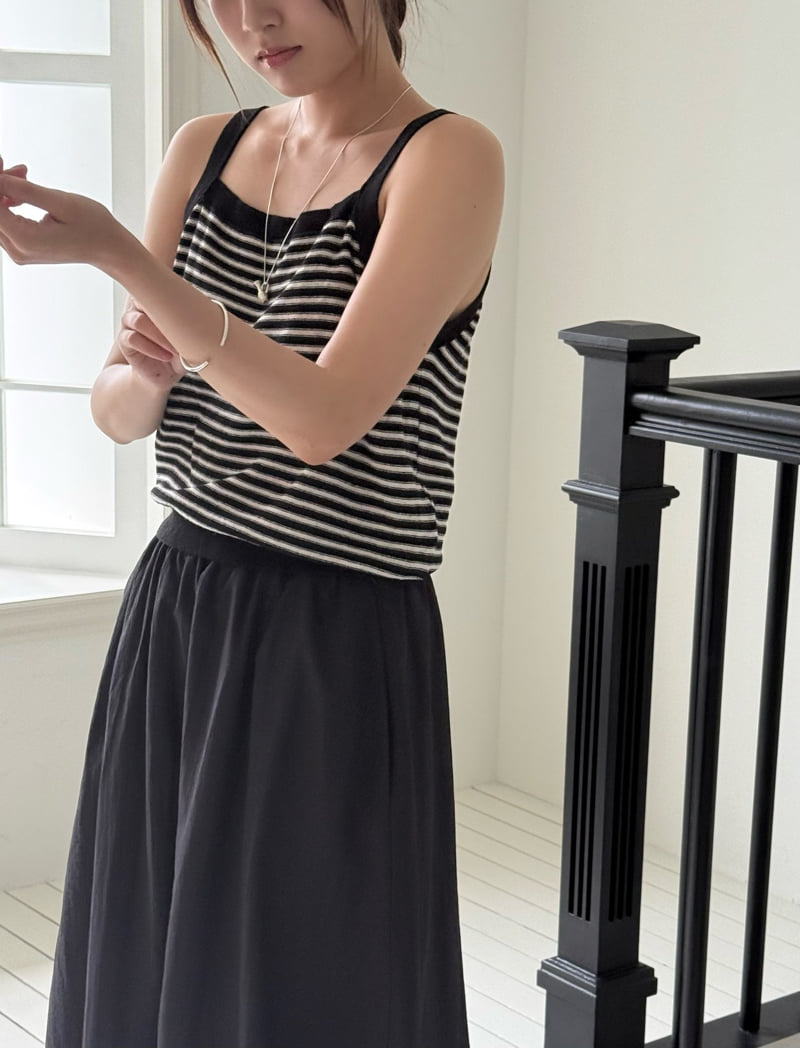 Amygrace - Korean Women Fashion - #shopsmall - Corso Stripe Knit Sleeveless - 5