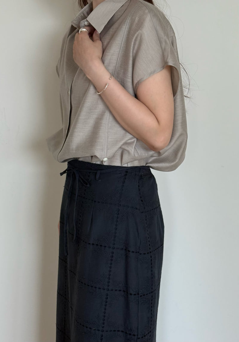 Amygrace - Korean Women Fashion - #romanticstyle - Bay Wrap Blouse - 4