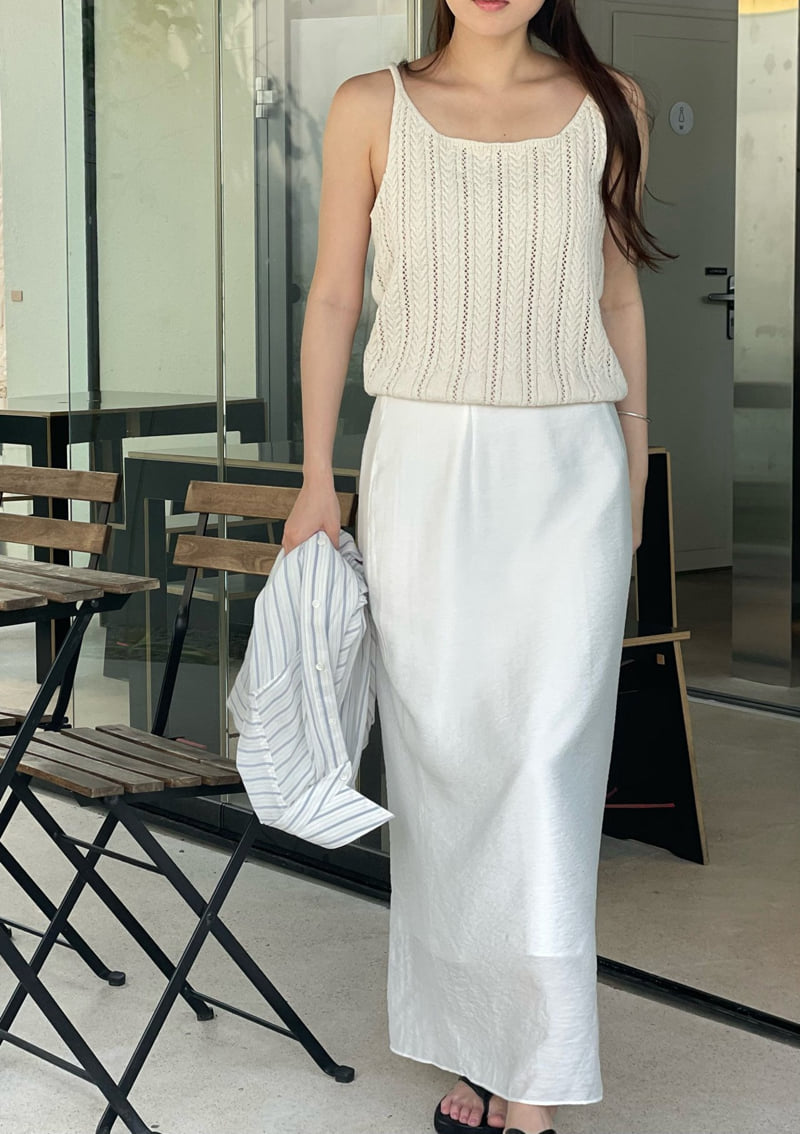 Amygrace - Korean Women Fashion - #thelittlethings - Marceau Lacy Knit Sleeveless - 3