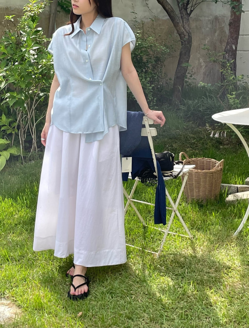 Amygrace - Korean Women Fashion - #vintagekidsstyle - Flowy Tencel Skirt - 2