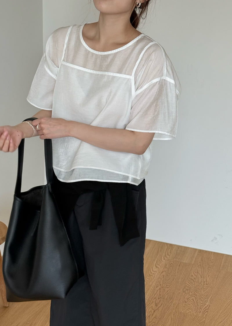 Amygrace - Korean Women Fashion - #womensfashion - Set Slip Blouse - 6