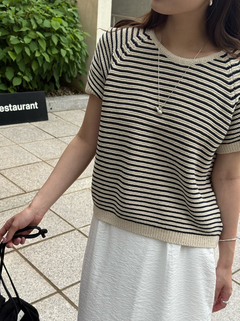 Amygrace - Korean Women Fashion - #womensfashion - Village Stripe Knit - 2