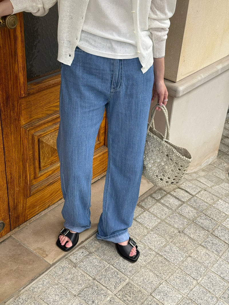 Amygrace - Korean Women Fashion - #womensfashion - Water Summer Denim Pants - 3