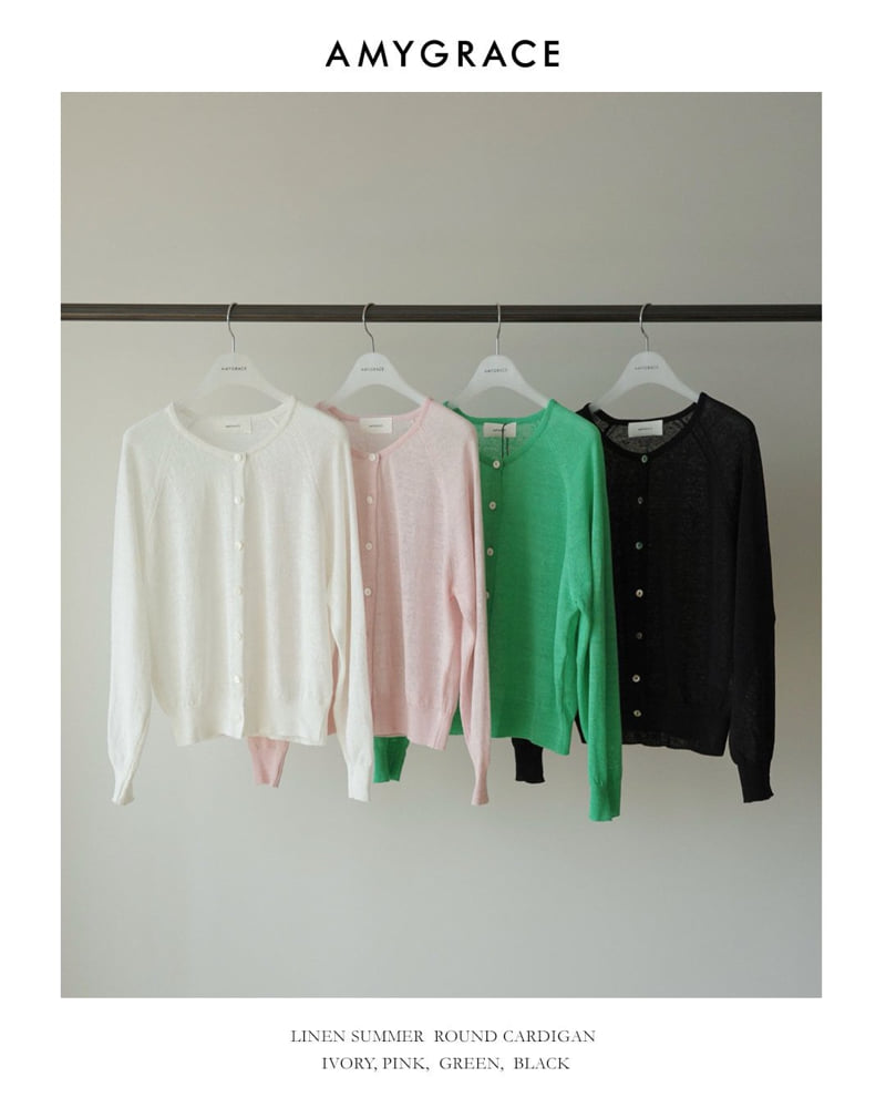 Amygrace - Korean Women Fashion - #womensfashion - Linen Summer Cardigan