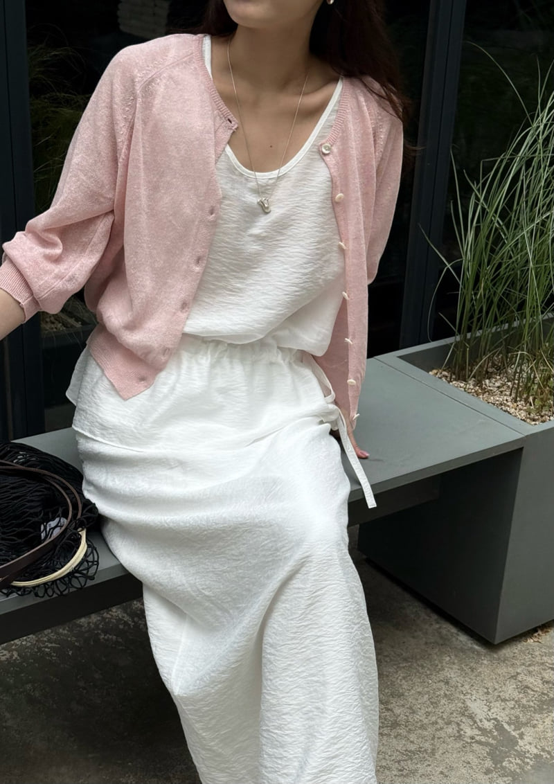 Amygrace - Korean Women Fashion - #womensfashion - Linen Summer Cardigan - 5